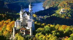 德国新 天鹅城堡 手绘 清新