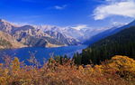 中国新疆天山天池 风景图 背景