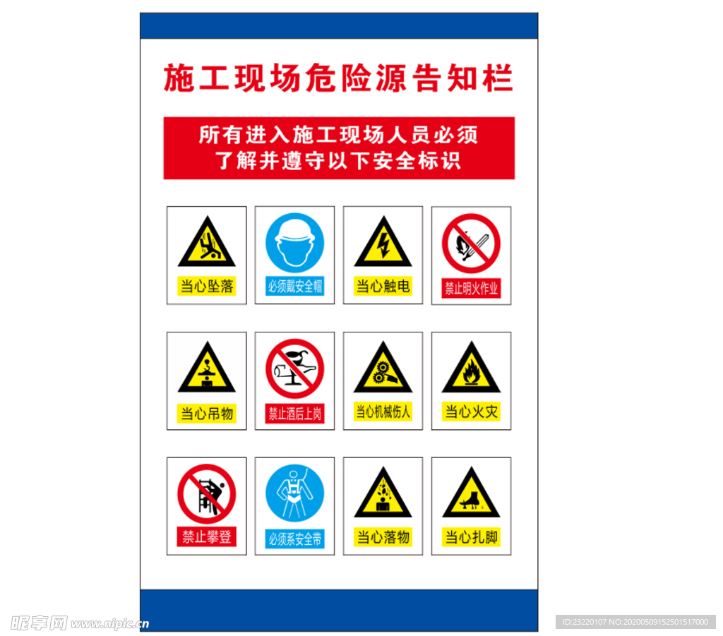 施工现场危险源告知栏