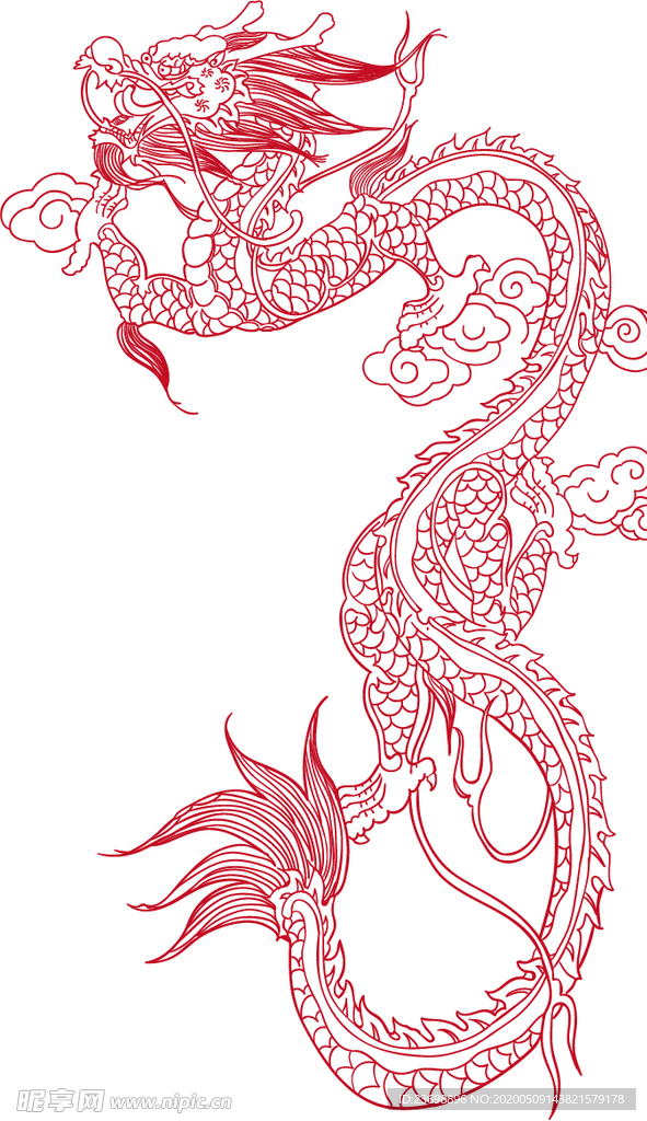 龙 龙图腾 龙插画 矢量龙
