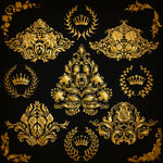 金色欧式花纹