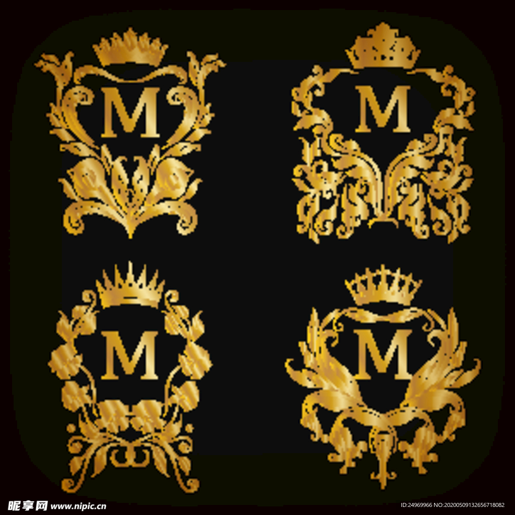 金色欧式花纹