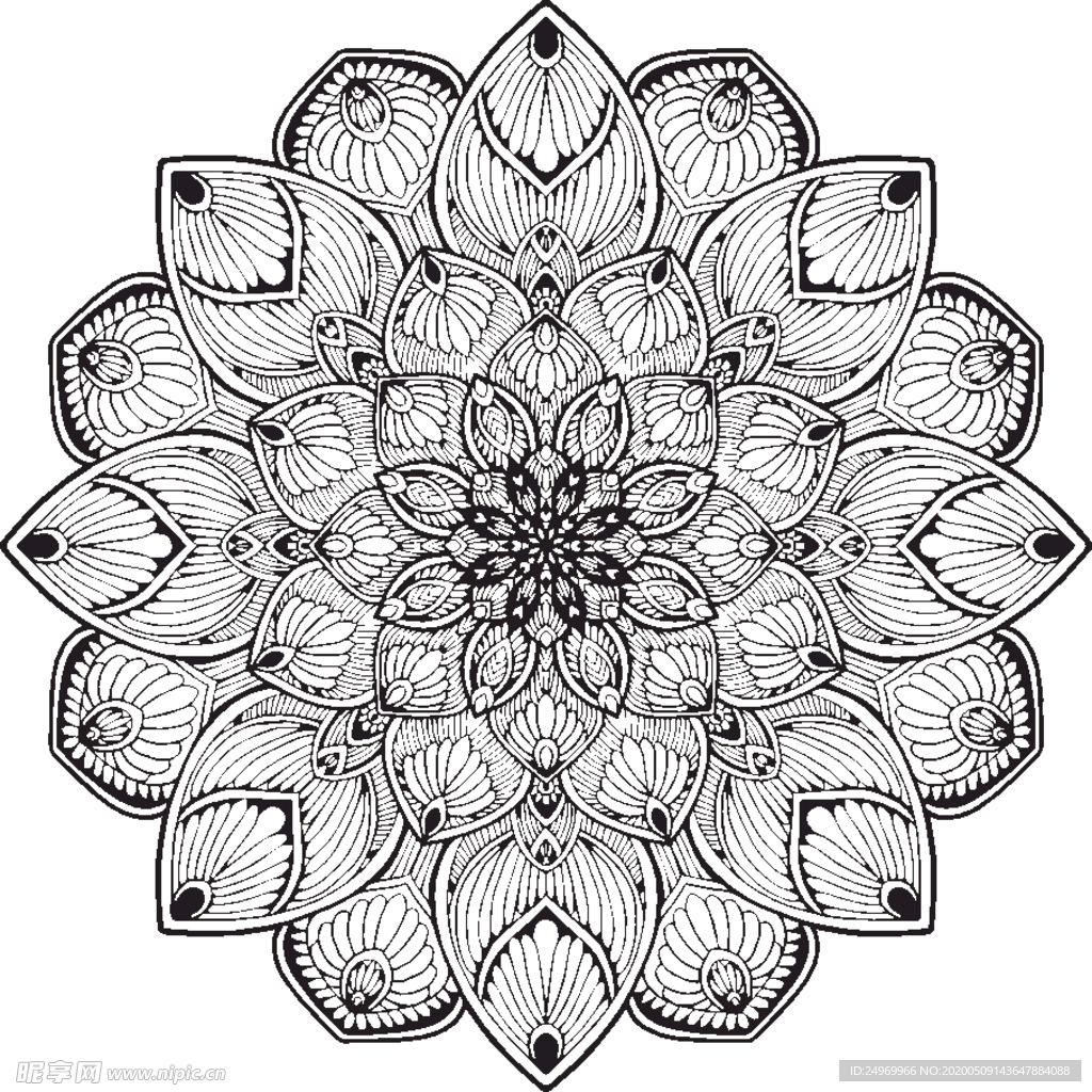 曼陀罗花纹