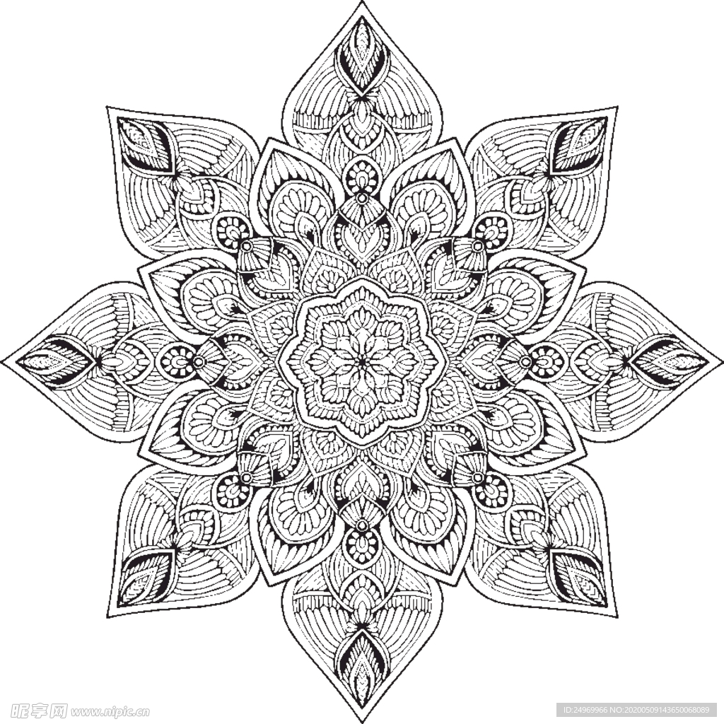 曼陀罗花纹