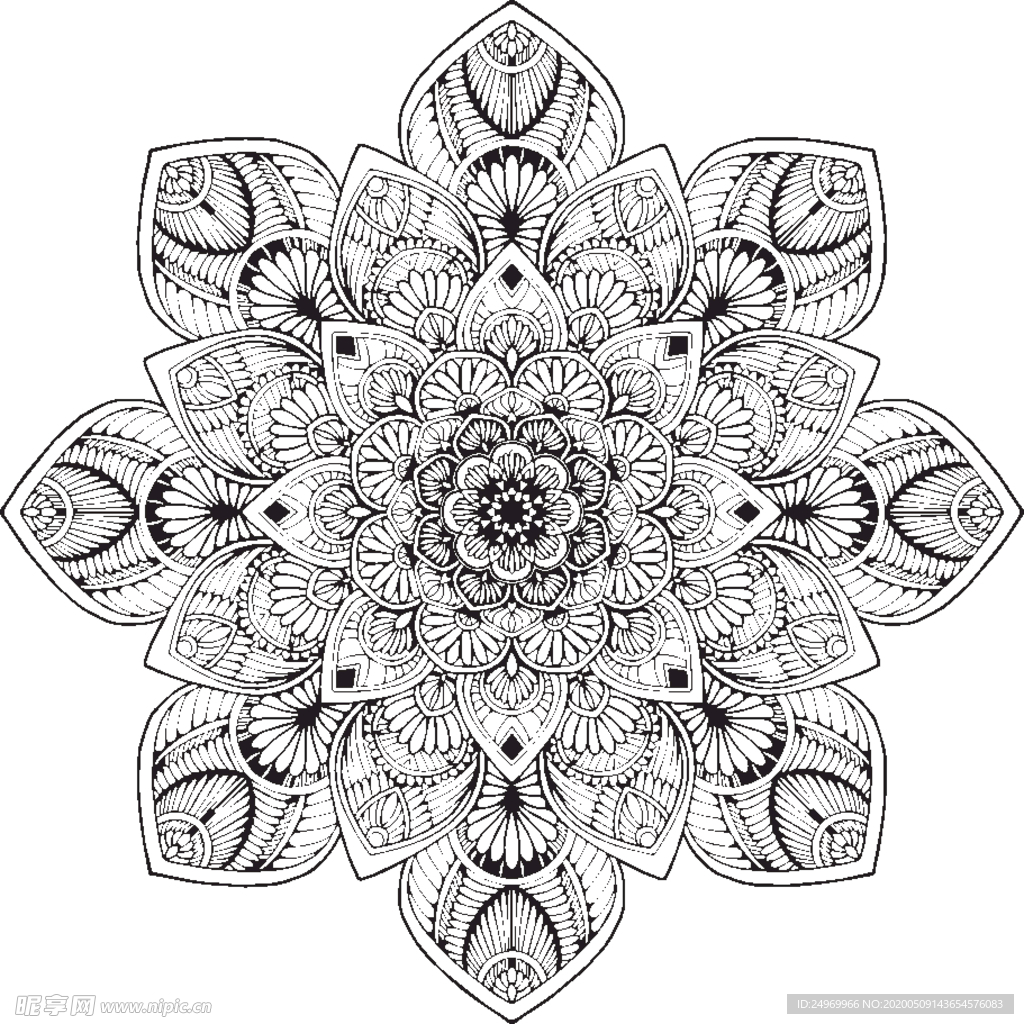 曼陀罗花纹