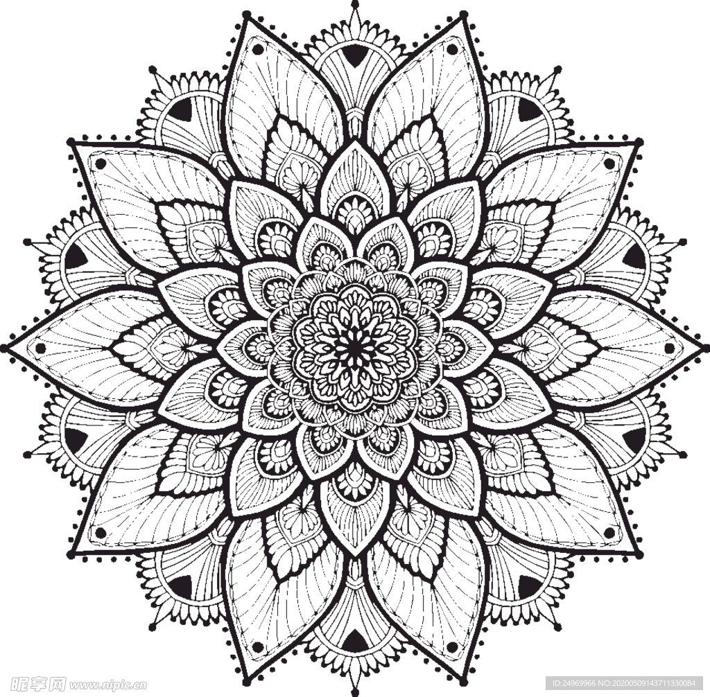 曼陀罗花纹