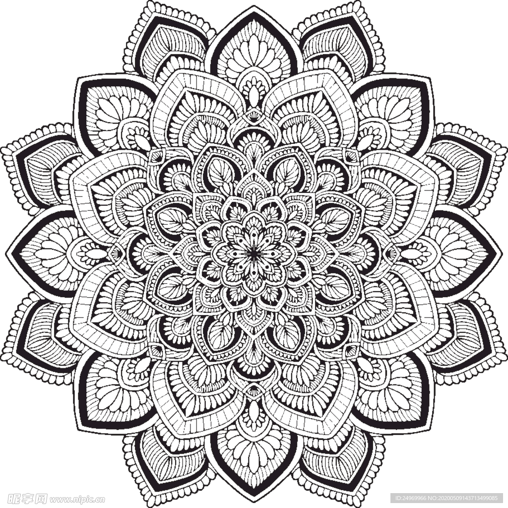 曼陀罗花纹