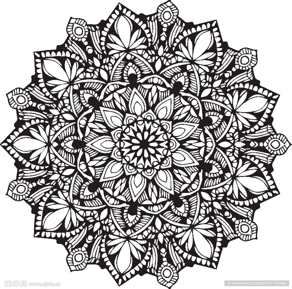 曼陀罗花纹