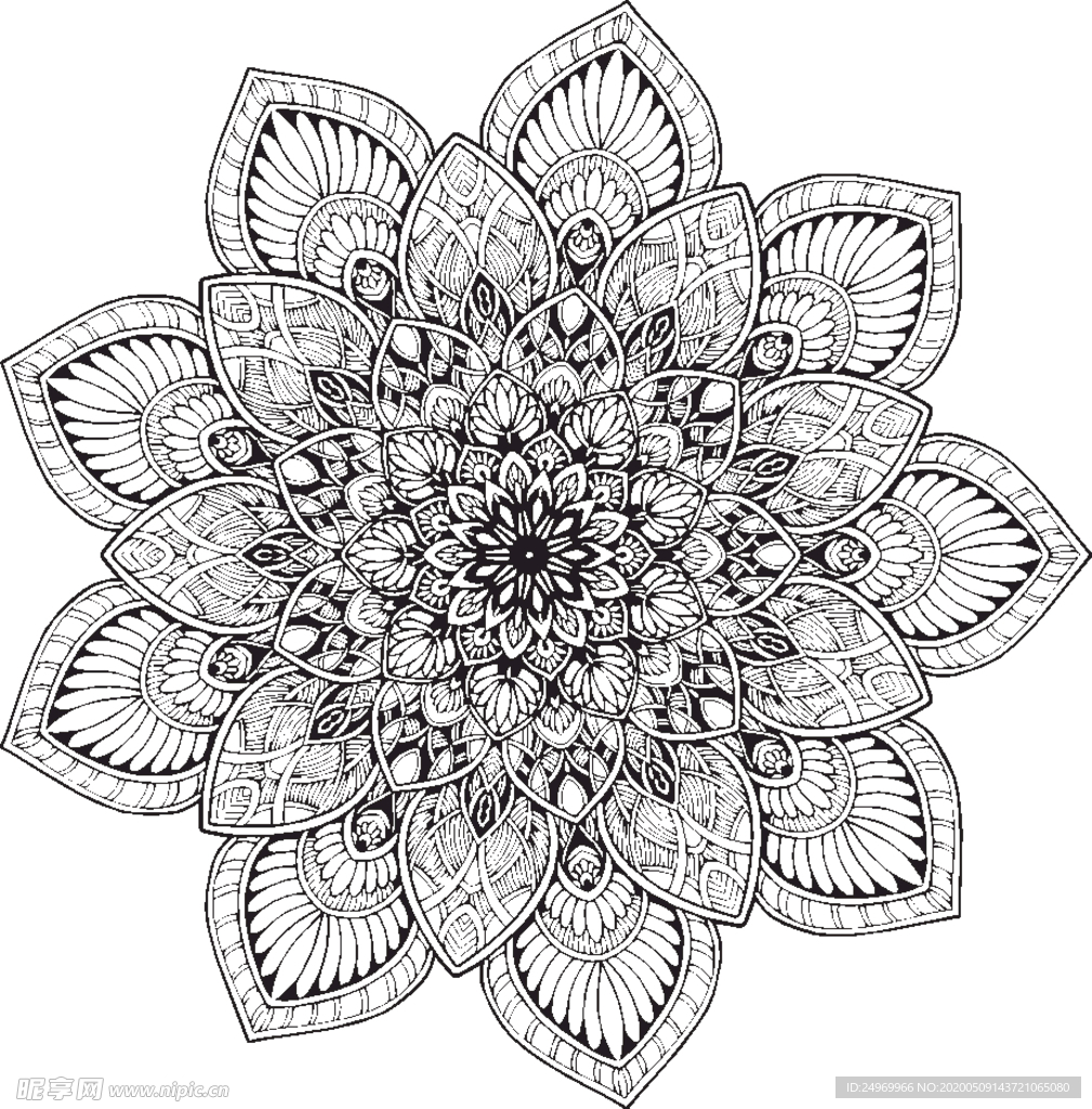 曼陀罗花纹