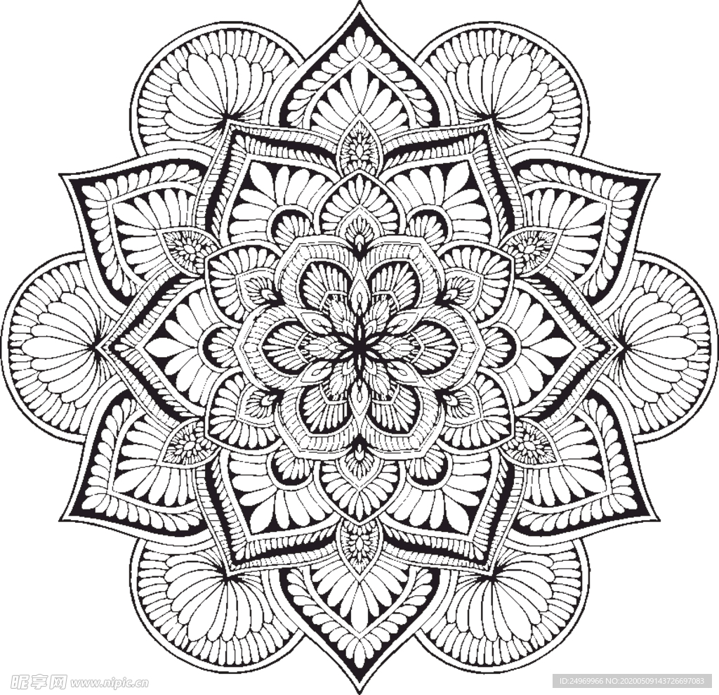 曼陀罗花纹
