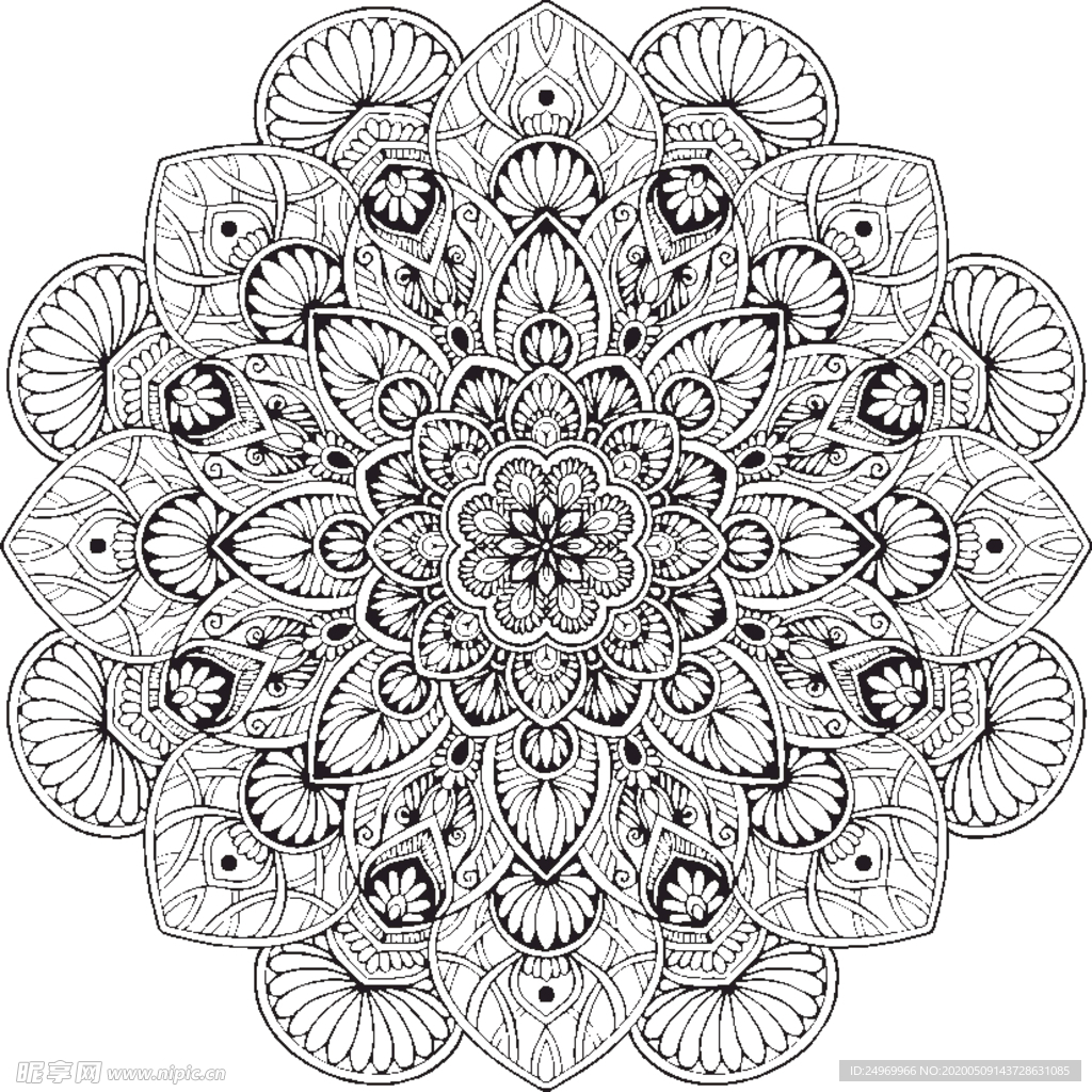曼陀罗花纹