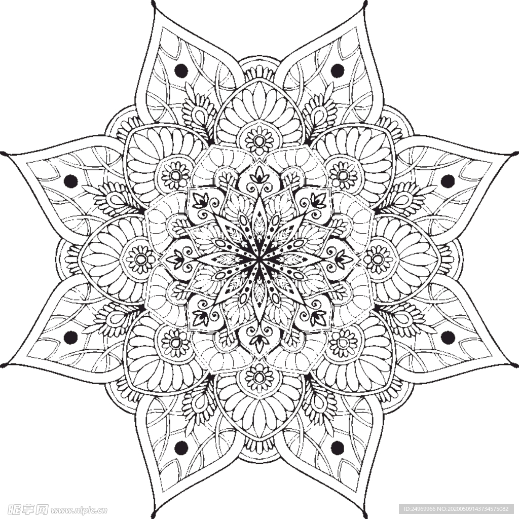 曼陀罗花纹