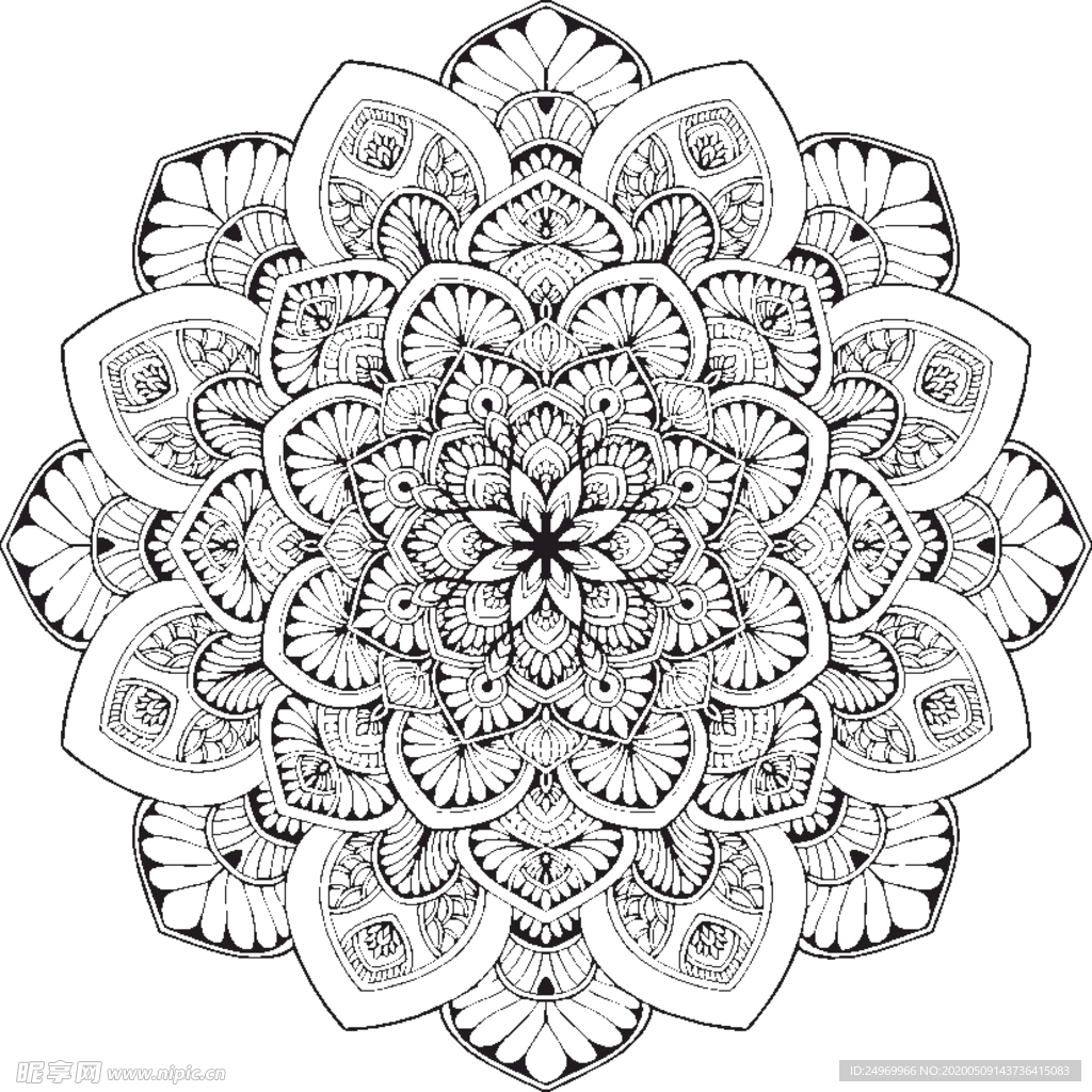 曼陀罗花纹