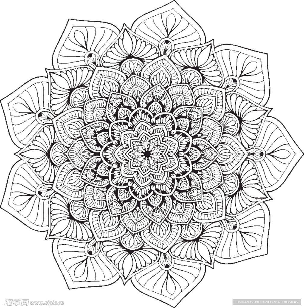 曼陀罗花纹