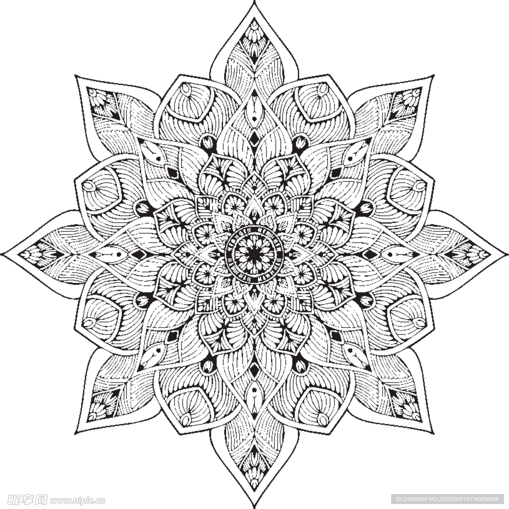 曼陀罗花纹