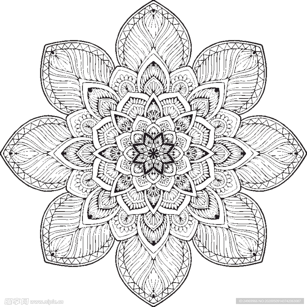 曼陀罗花纹