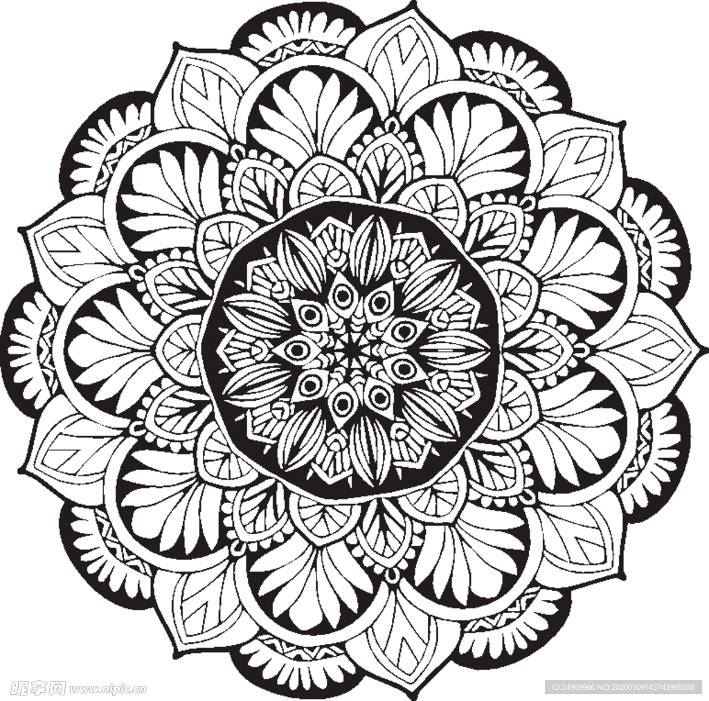 曼陀罗花纹