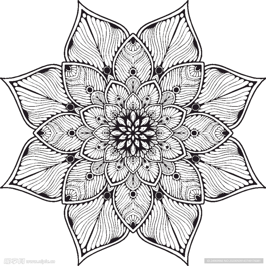 曼陀罗花纹