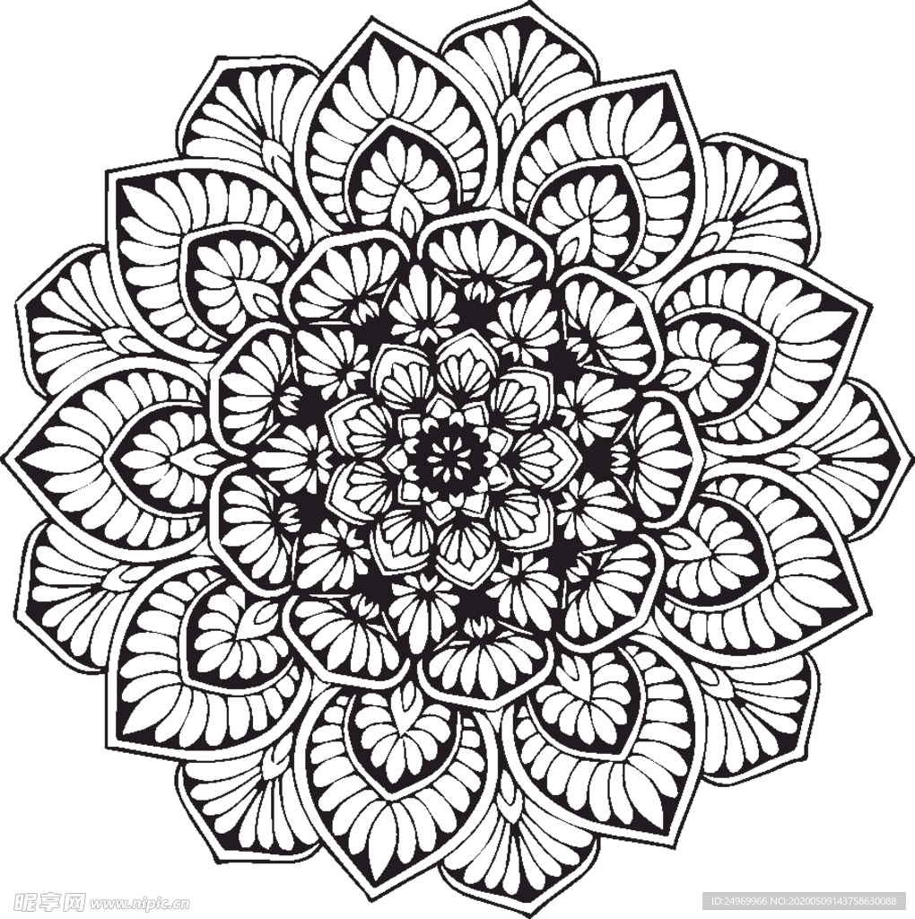 曼陀罗花纹