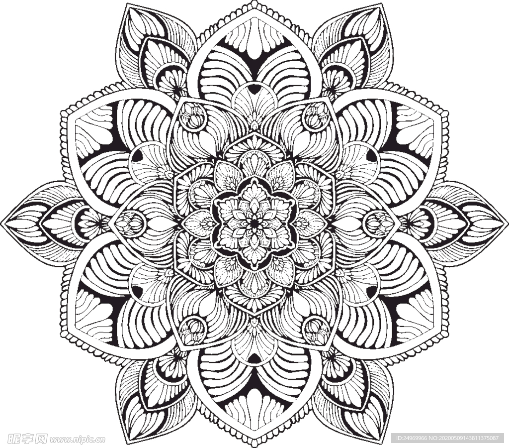 曼陀罗花纹