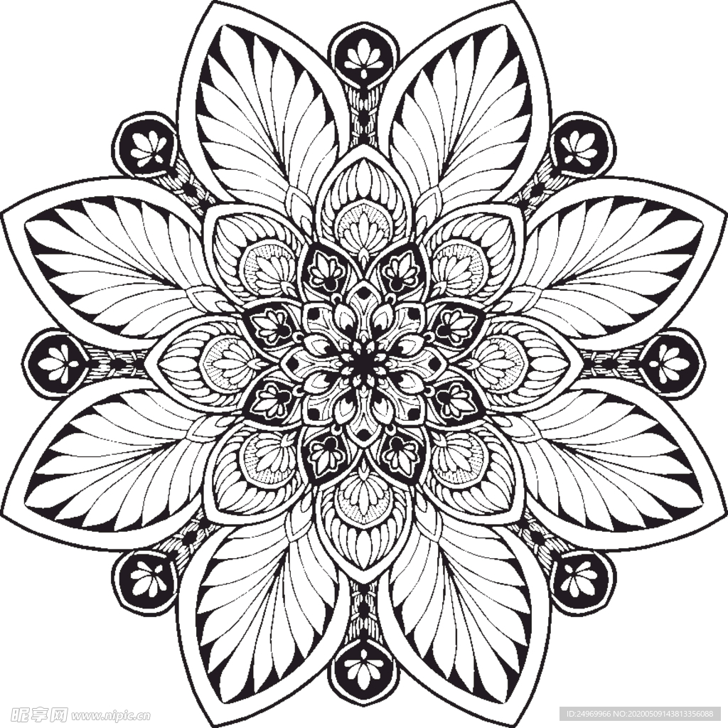 曼陀罗花纹