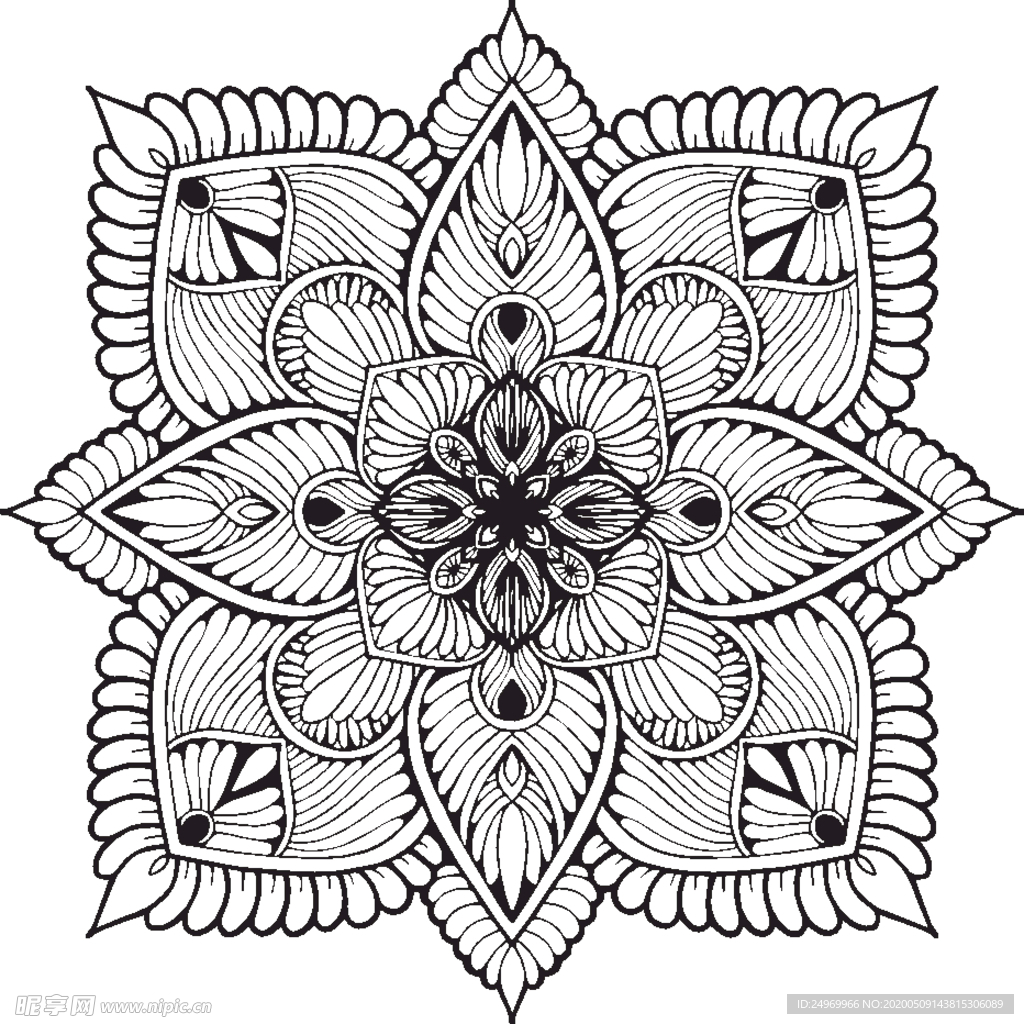 曼陀罗花纹