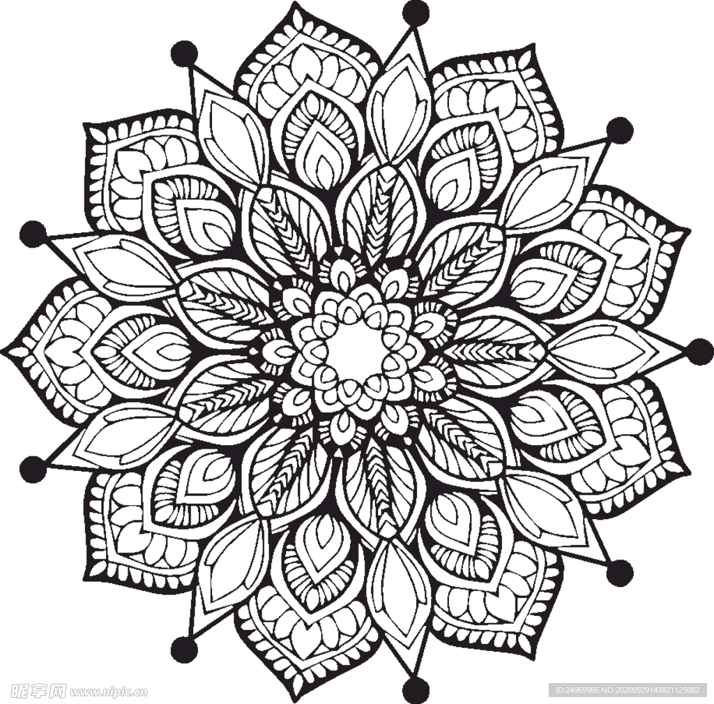 曼陀罗花纹