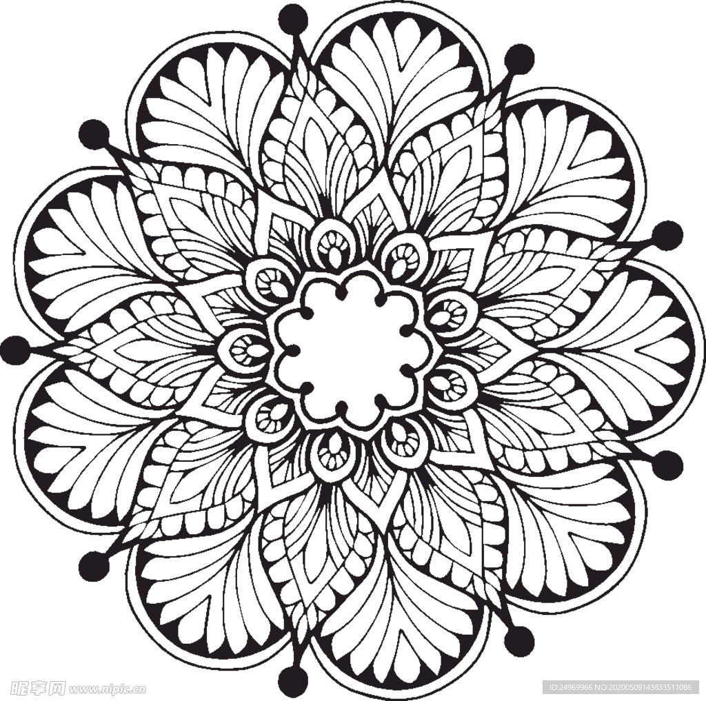 曼陀罗花纹