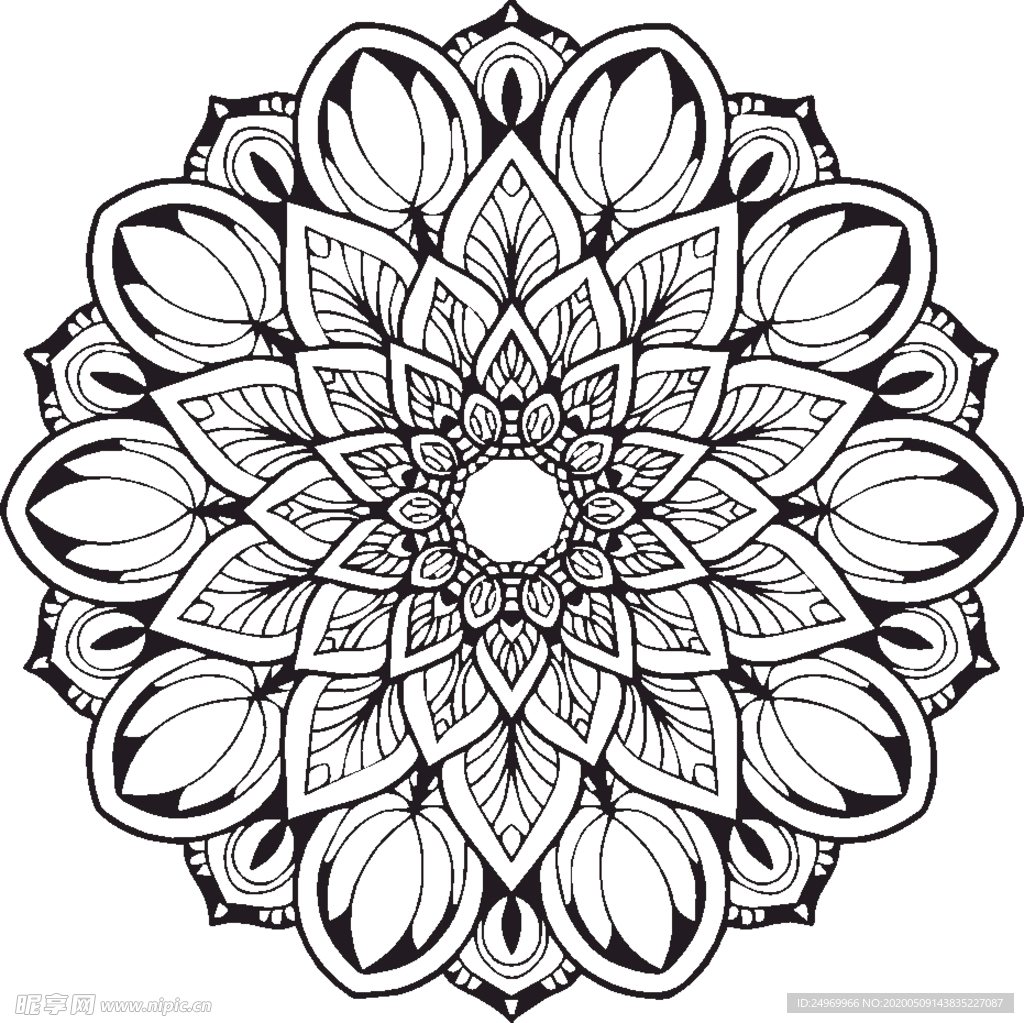 曼陀罗花纹