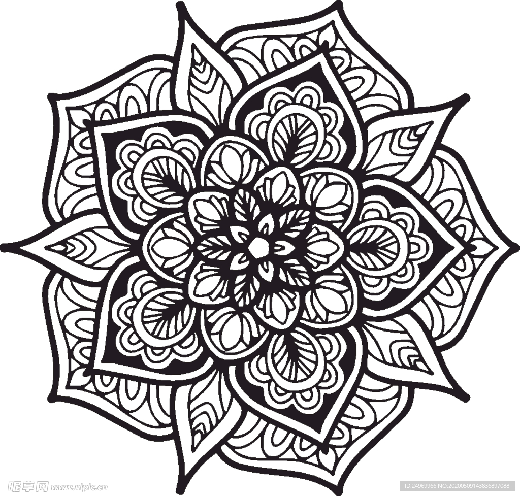 曼陀罗花纹