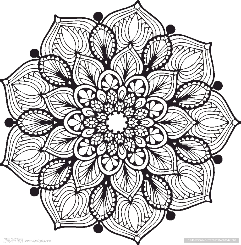 曼陀罗花纹