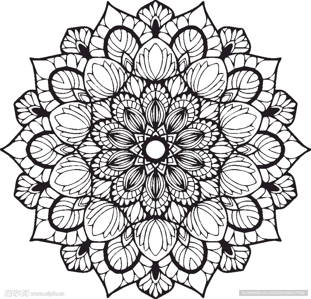曼陀罗花纹