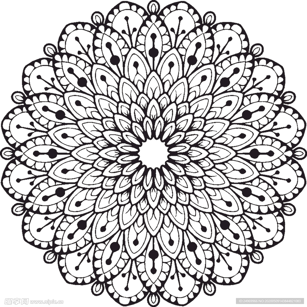 曼陀罗花纹