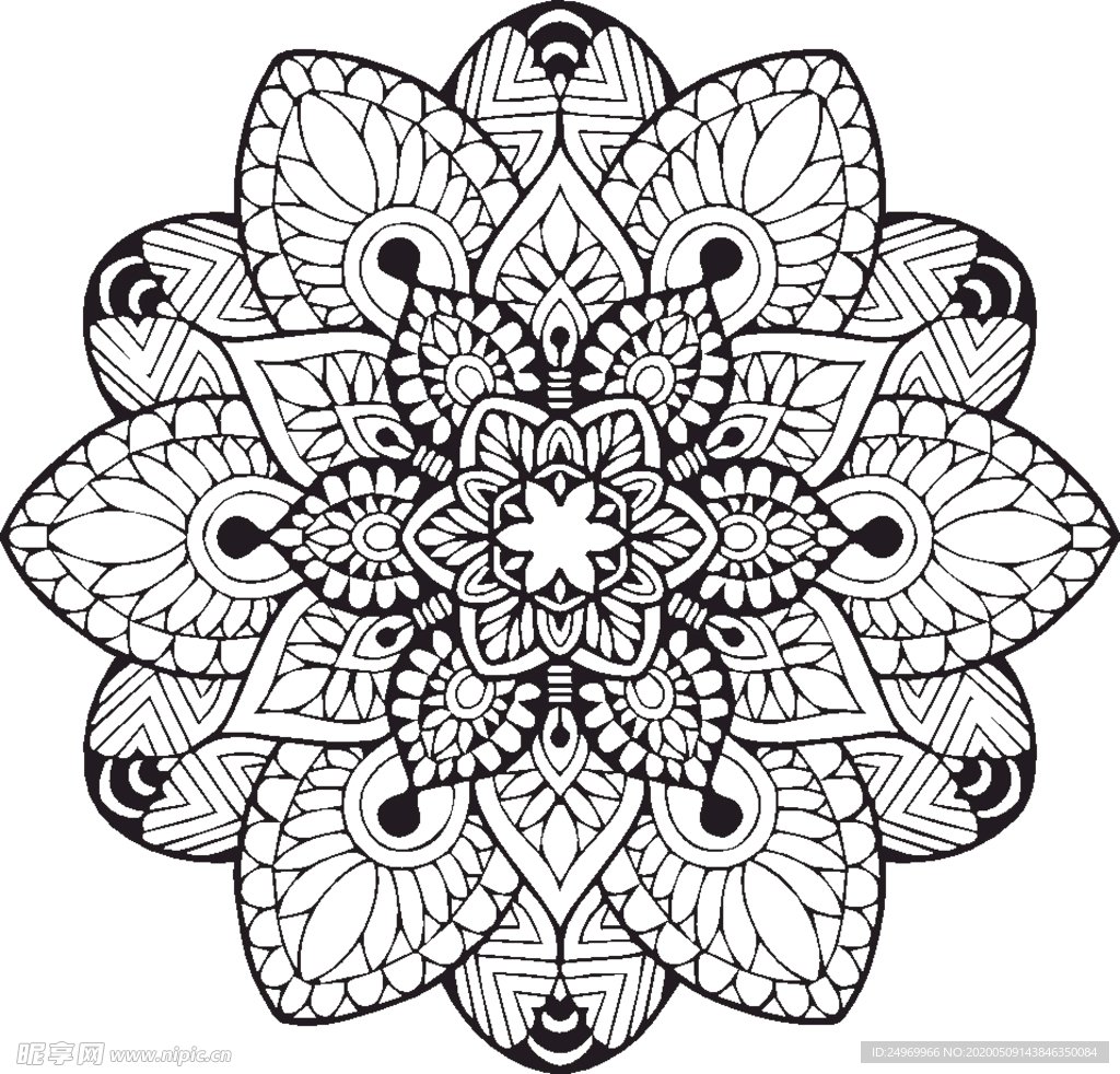 曼陀罗花纹