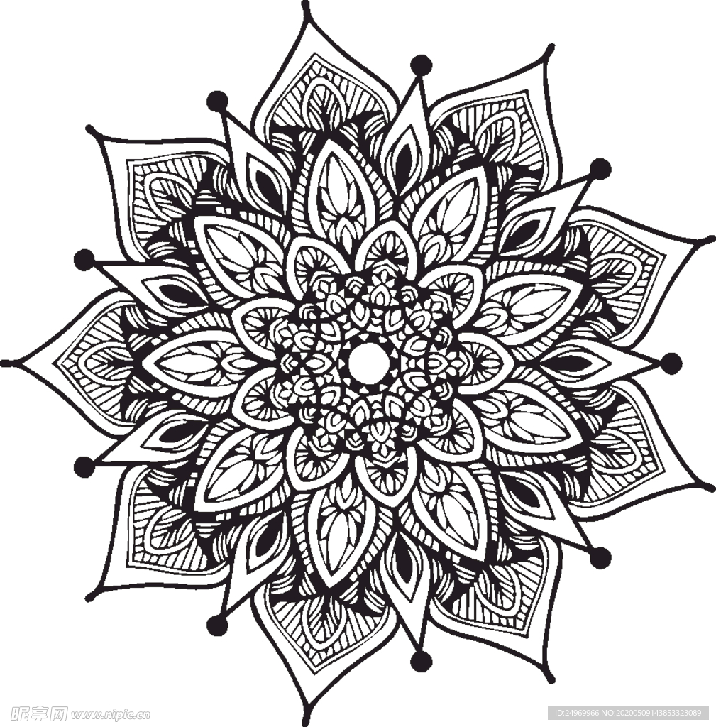 曼陀罗花纹