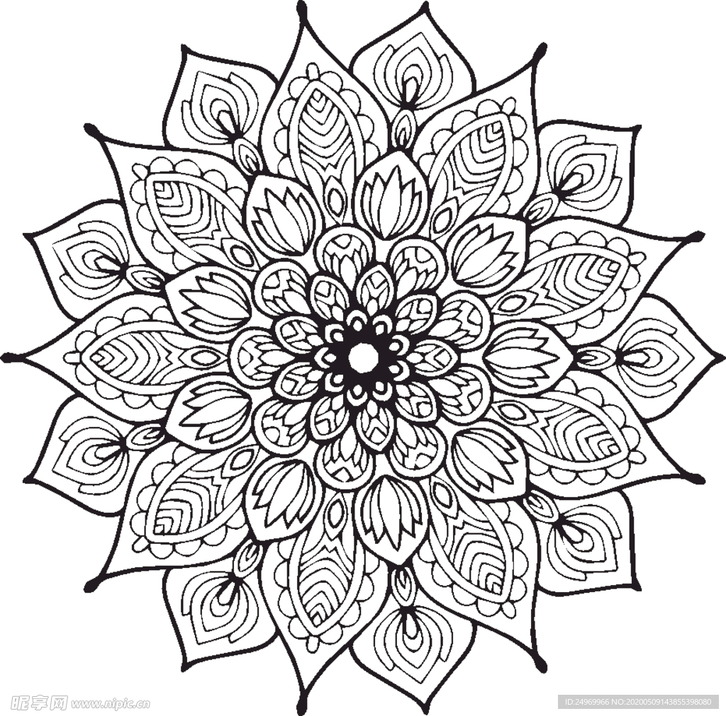 曼陀罗花纹