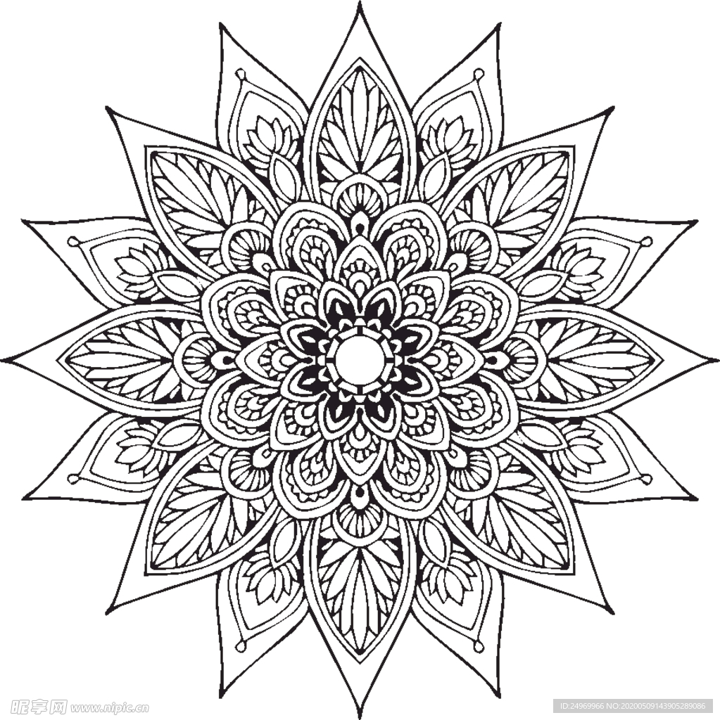 曼陀罗花纹