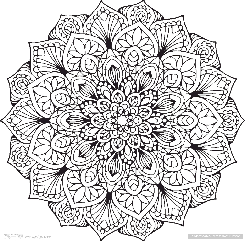 曼陀罗花纹