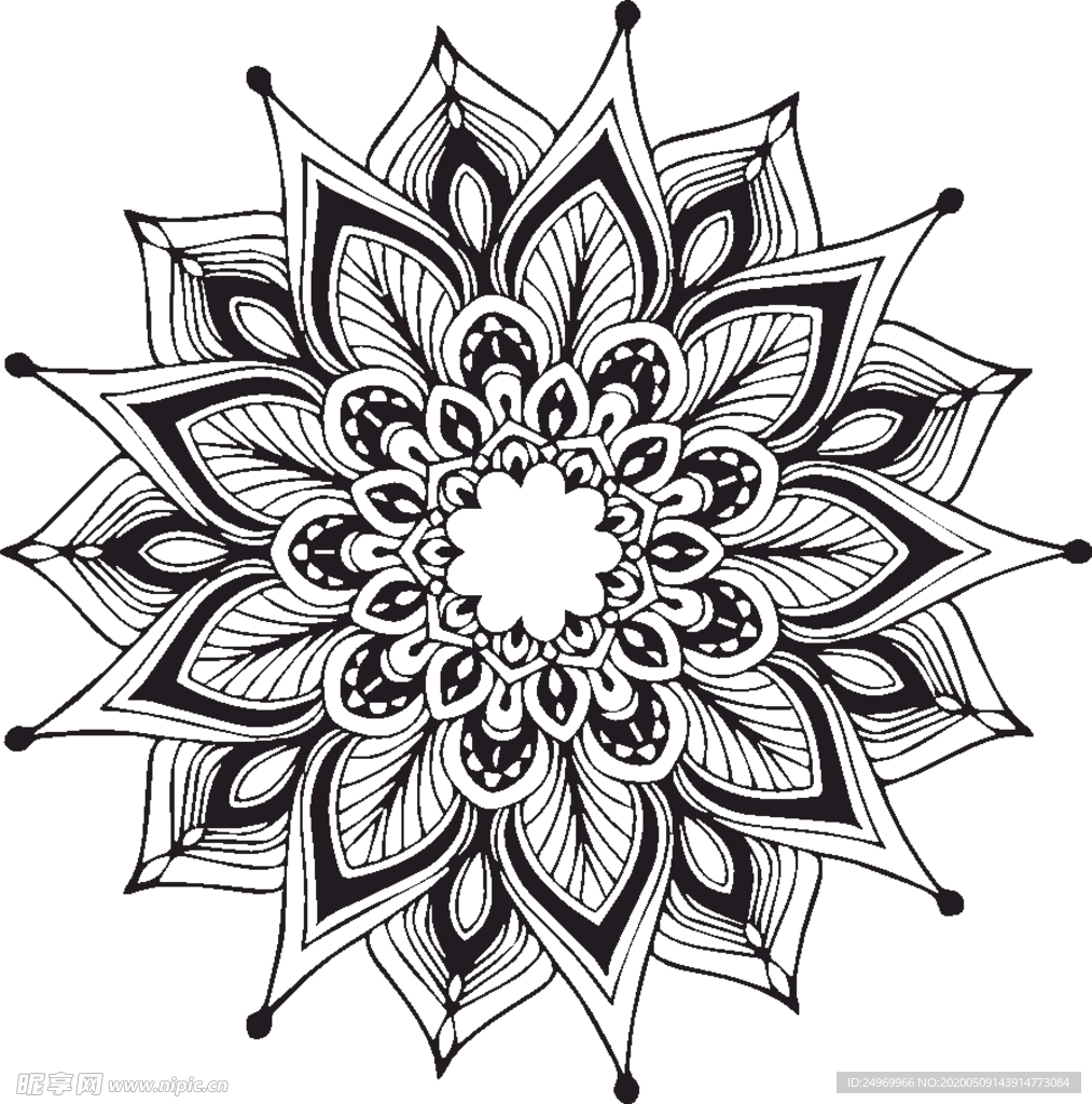 曼陀罗花纹