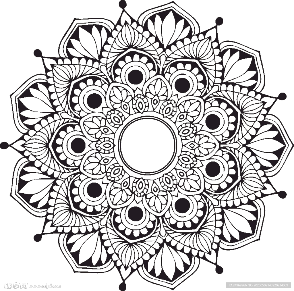 曼陀罗花纹