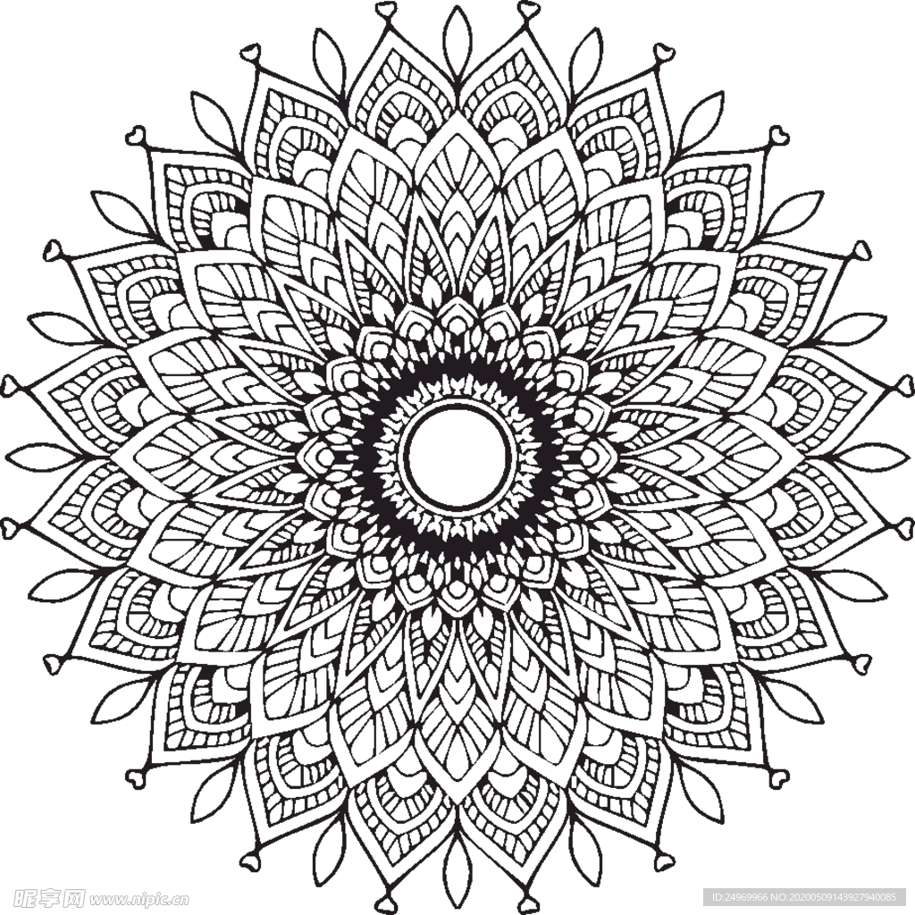 曼陀罗花纹