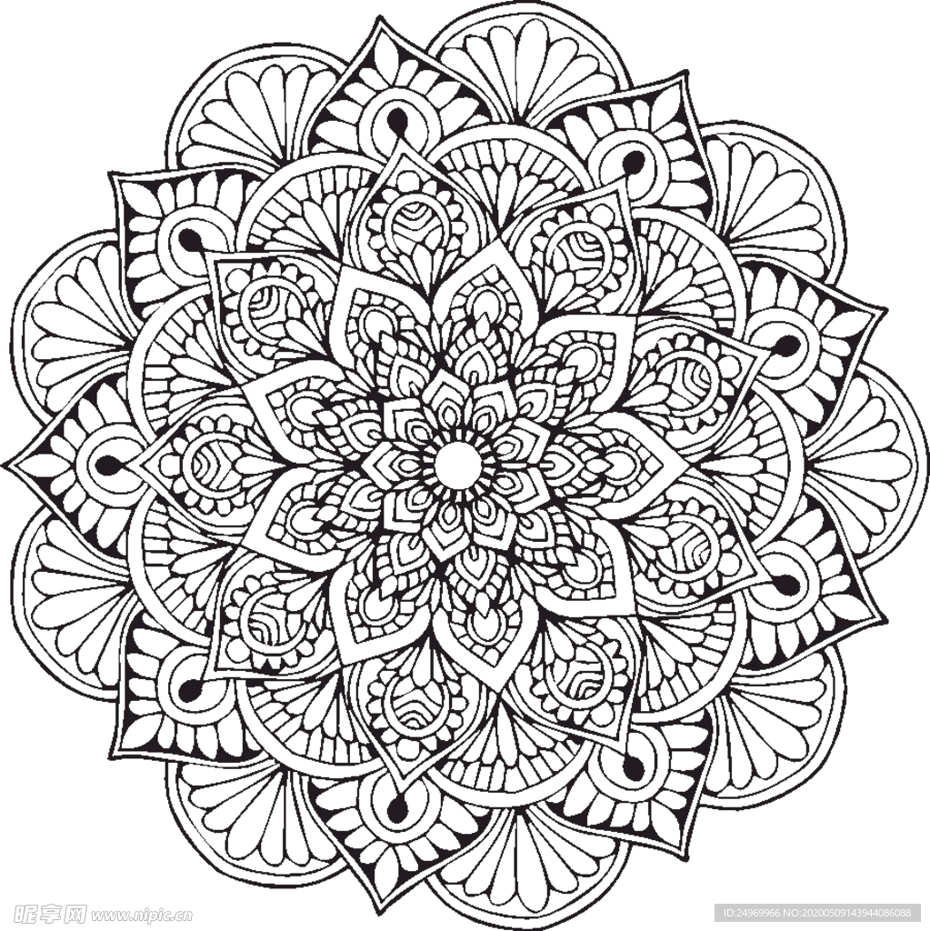 曼陀罗花纹