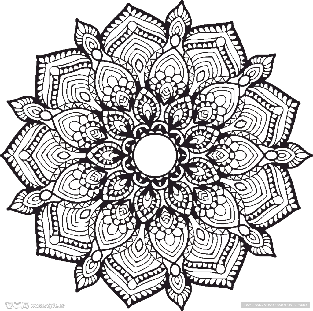 曼陀罗花纹