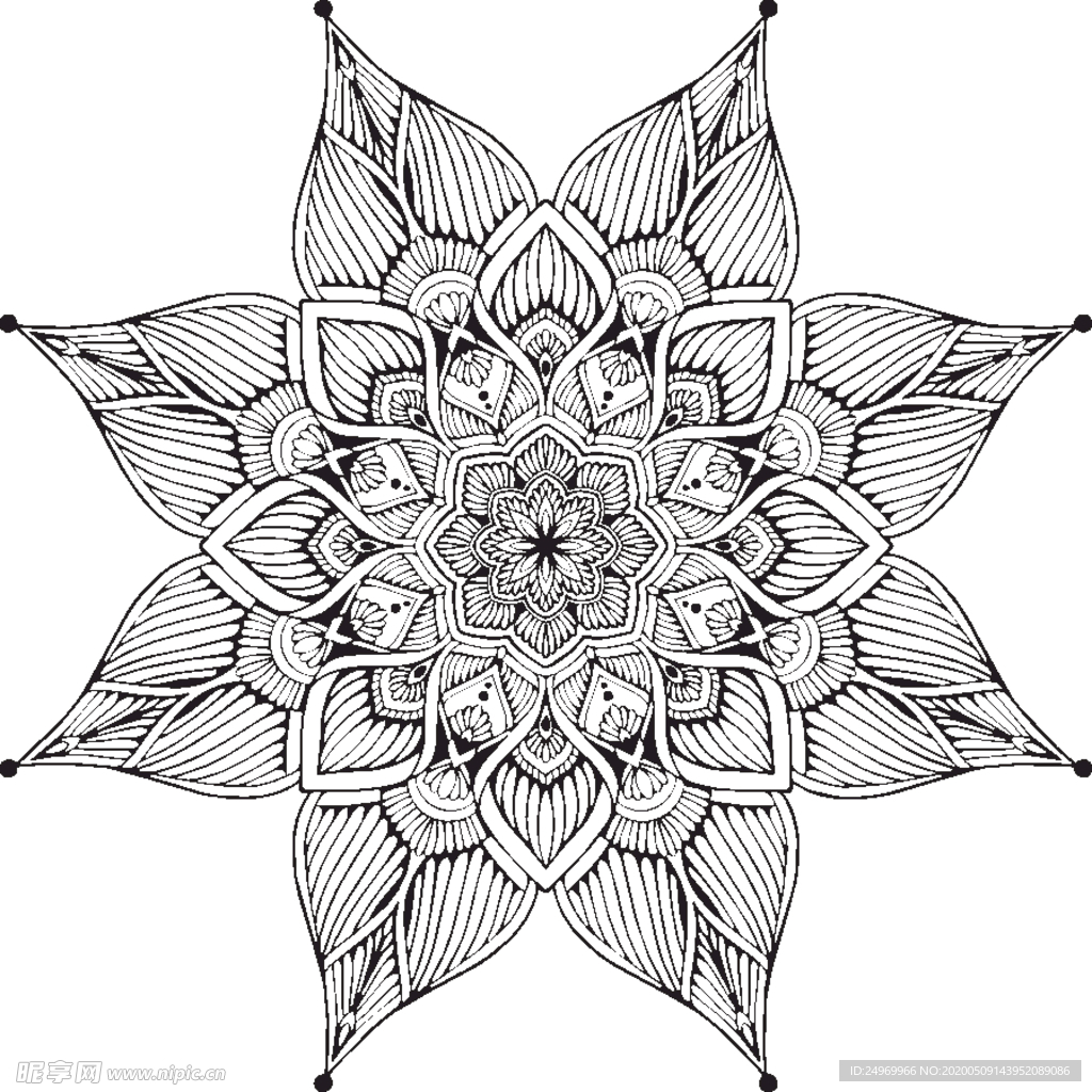 曼陀罗花纹