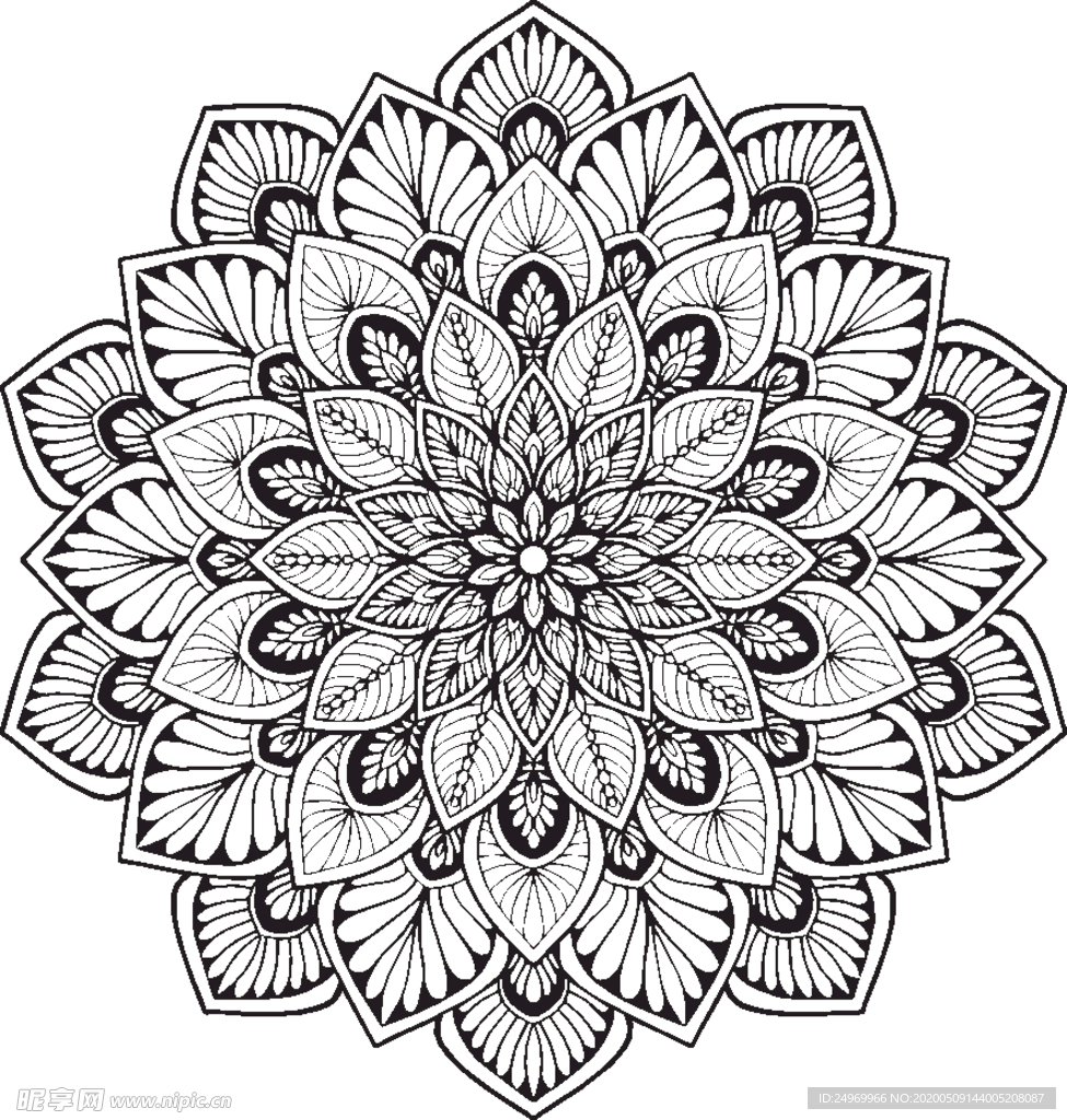 曼陀罗花纹