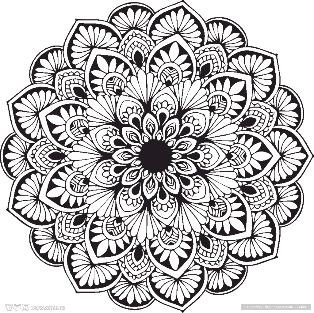 曼陀罗花纹