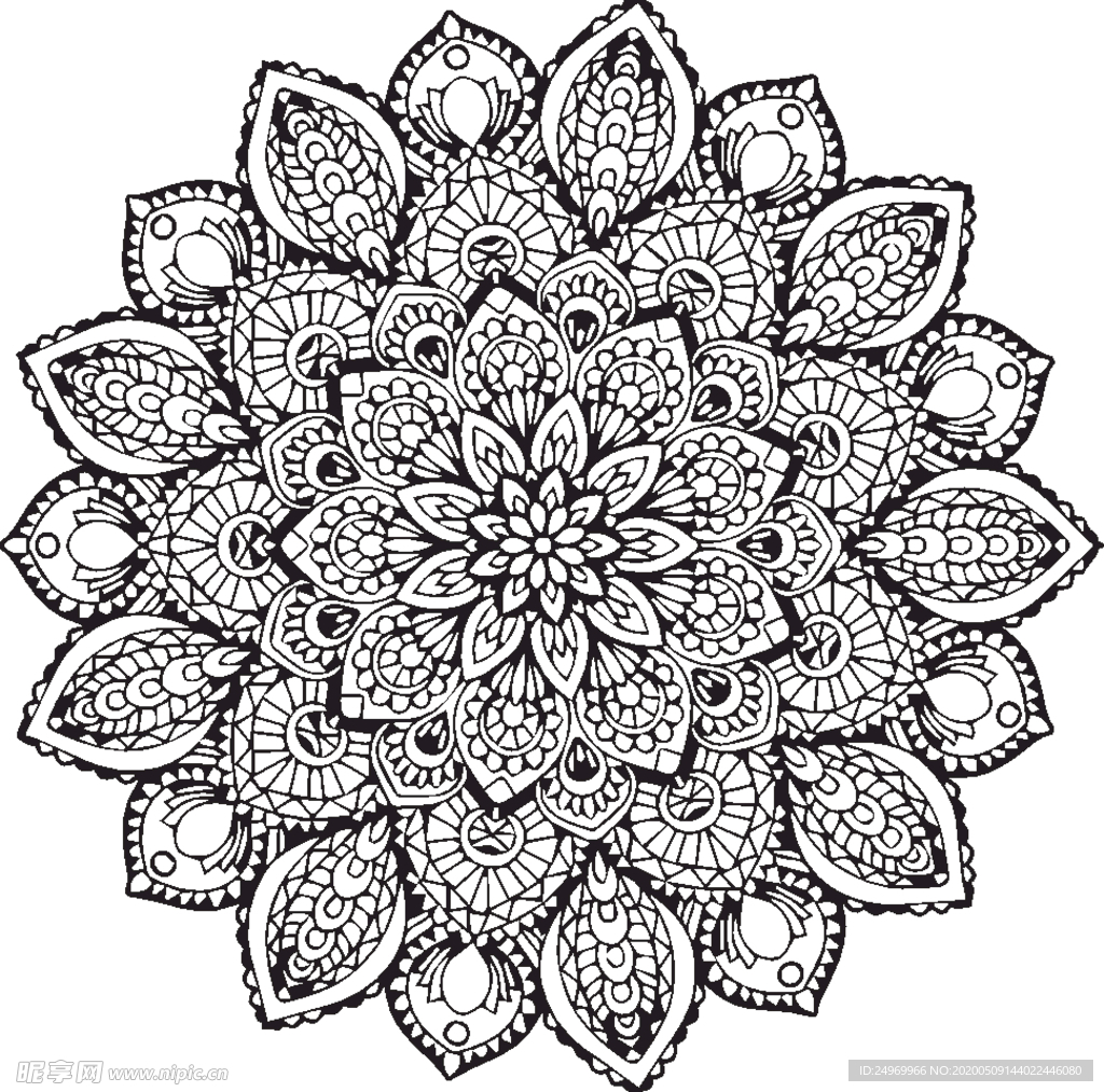 曼陀罗花纹