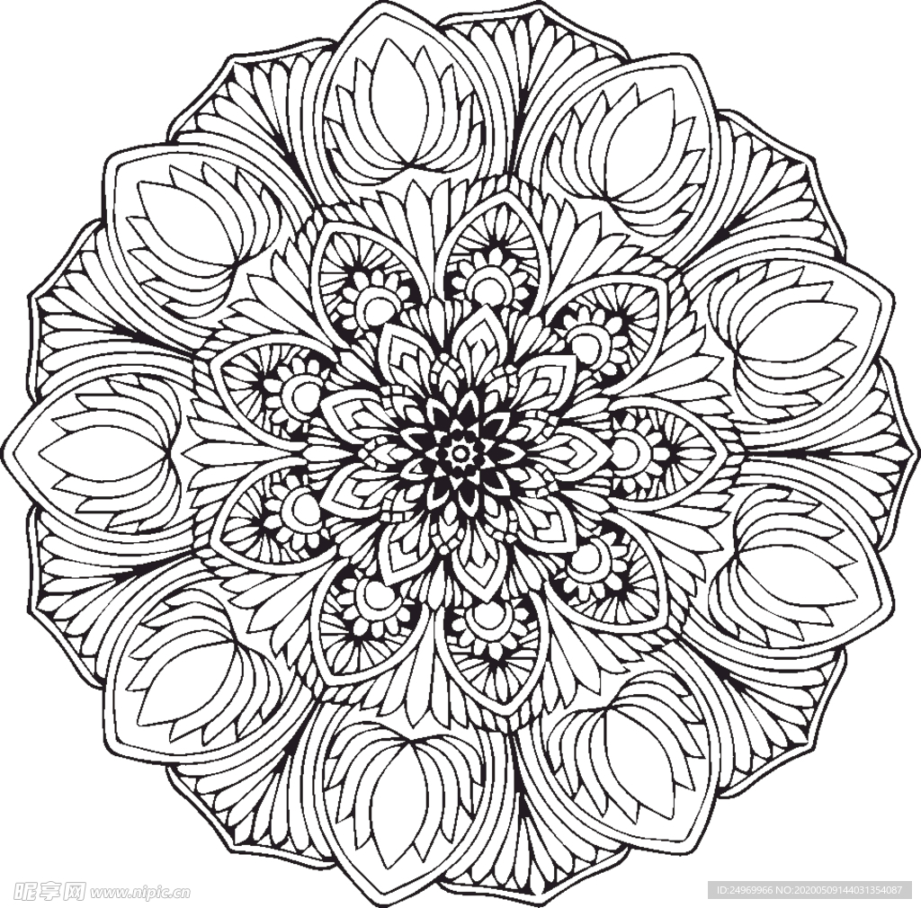 曼陀罗花纹