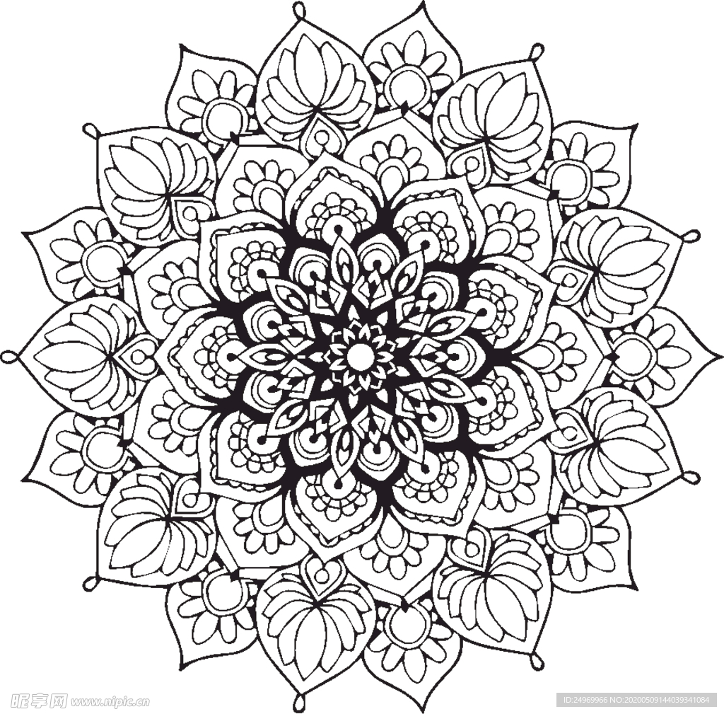 曼陀罗花纹