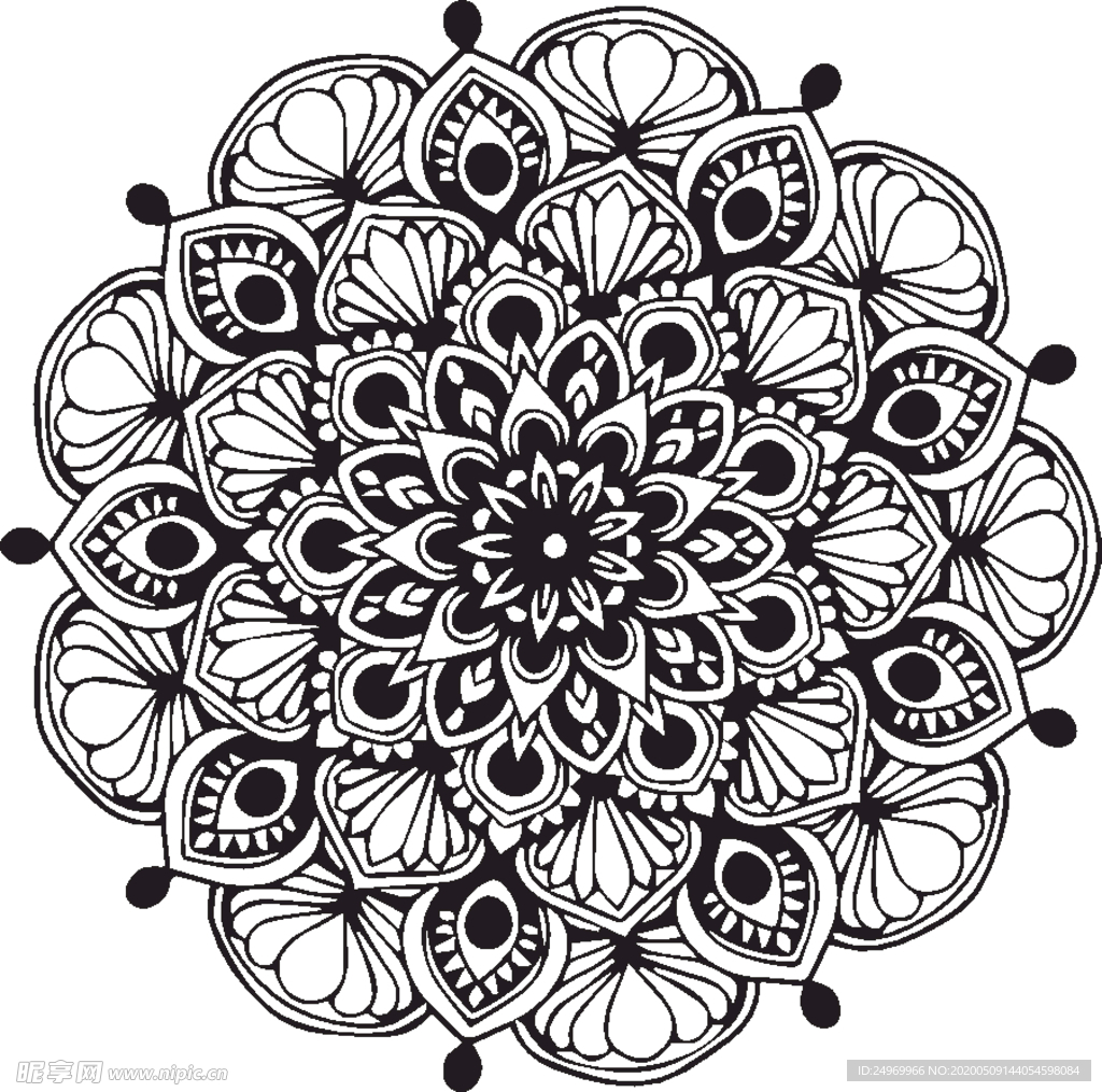 曼陀罗花纹